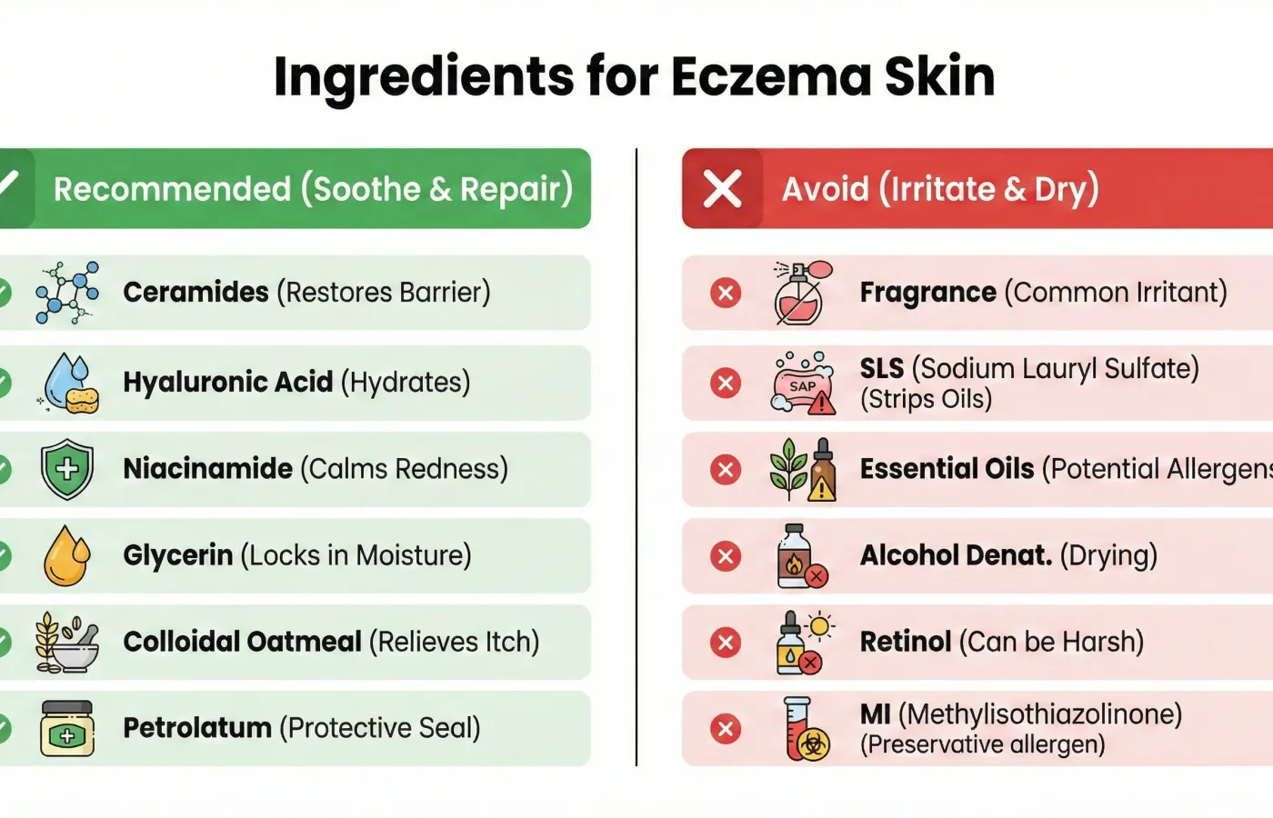 Comparison: Skincare Guide for Eczema-Prone Skin