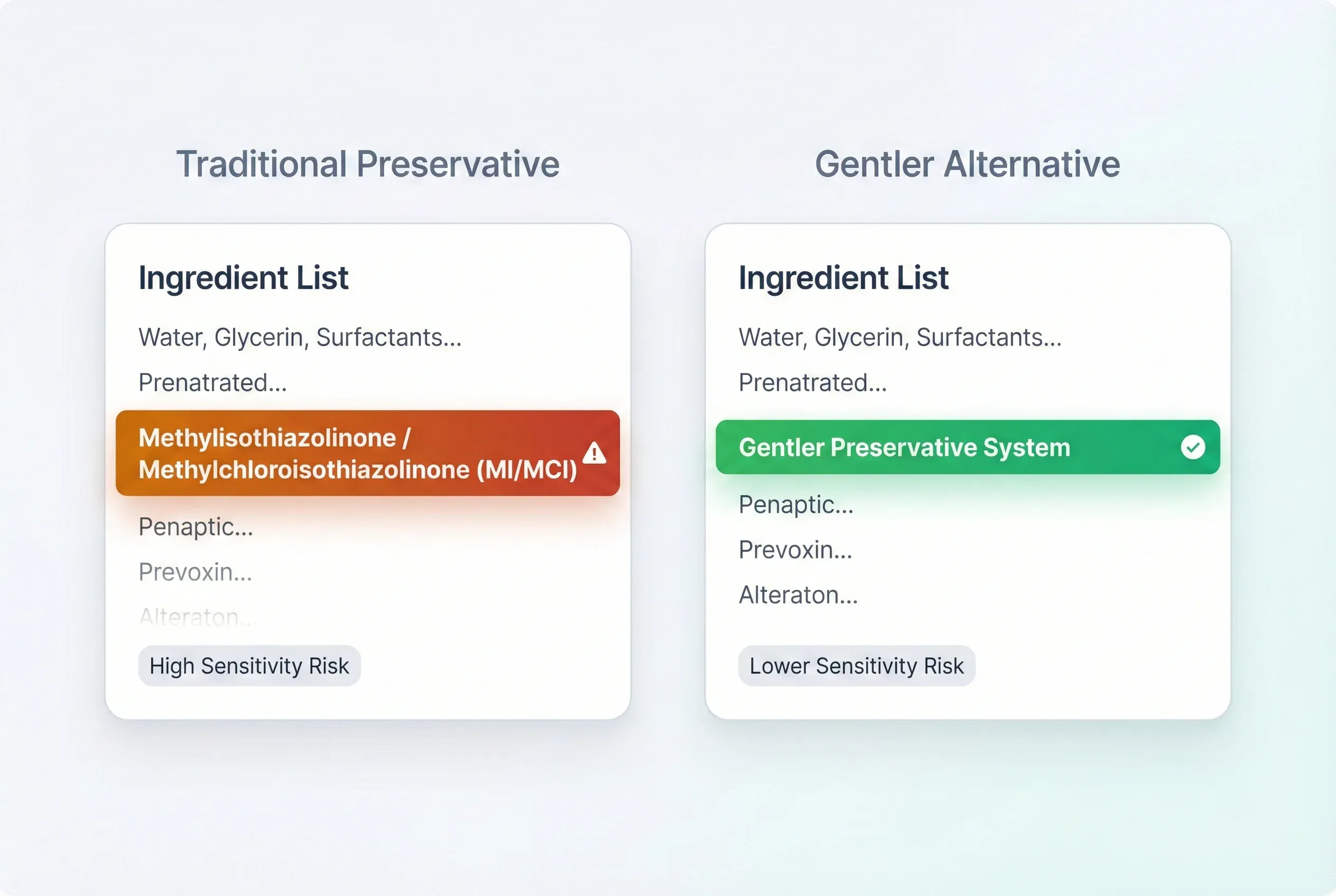 Comparison: Preservative Sensitivity: MI, MCI & “Kathon CG”